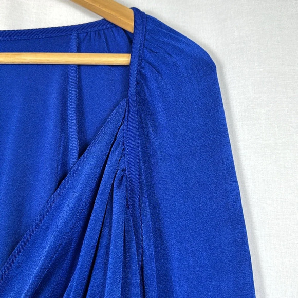 Free People Intimately In Your Arms Bodysuit Electric Blue Size M Plunging Neck - Picture 4 of 12